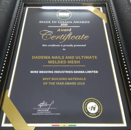 Wire Ghana Wins Best Building Material Award