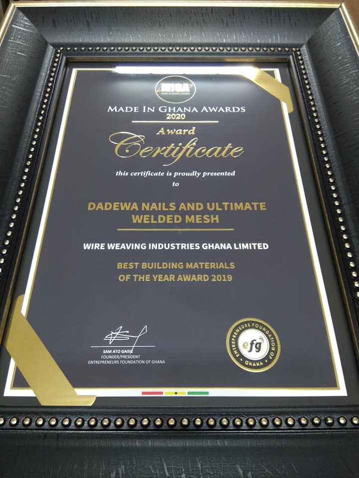 Wire Ghana Wins Best Building Material Award
