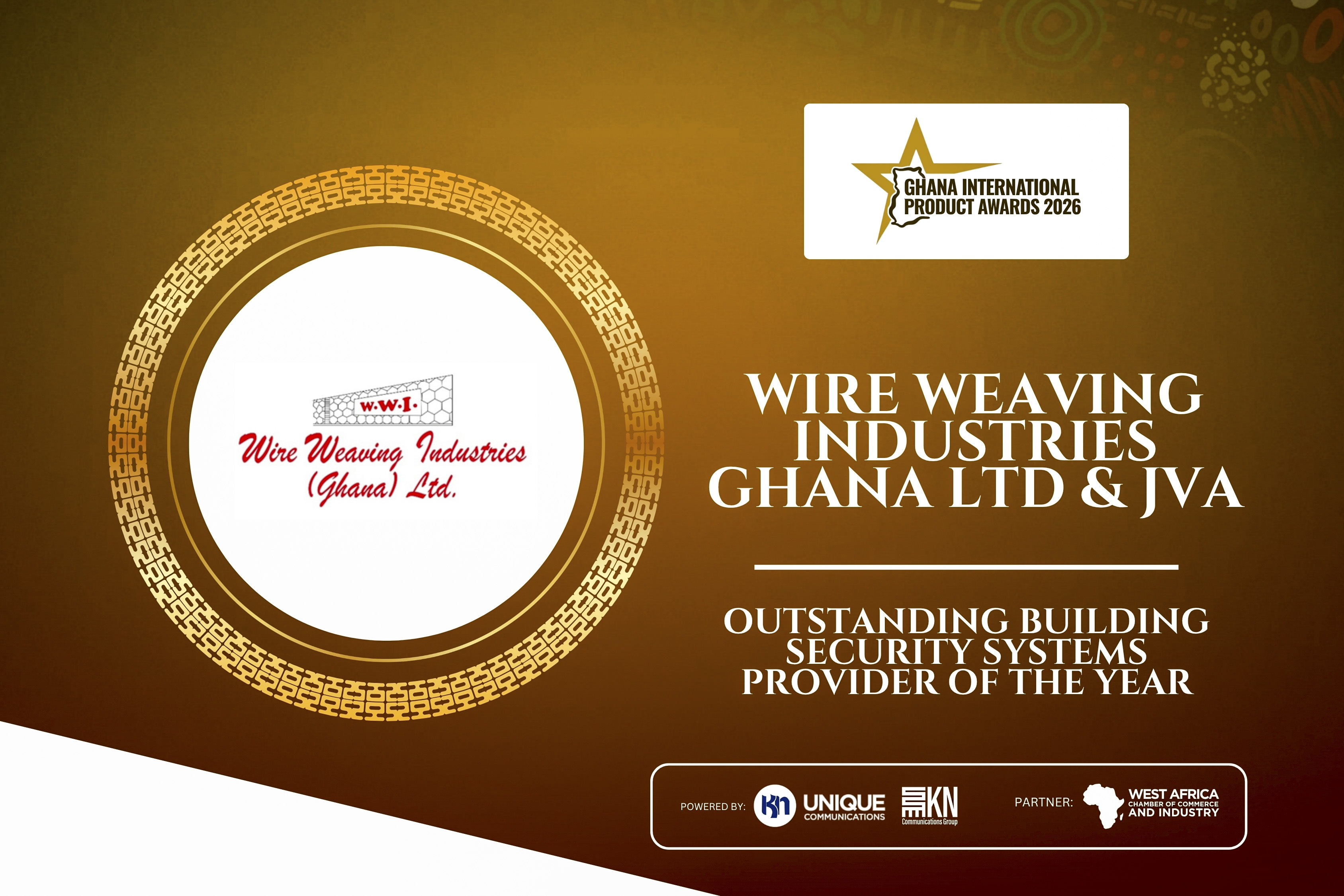 Wire Weaving Industries Ghana Ltd Wins Outstanding Building Security Systems Provider of the Year at GIPA Awards 2026